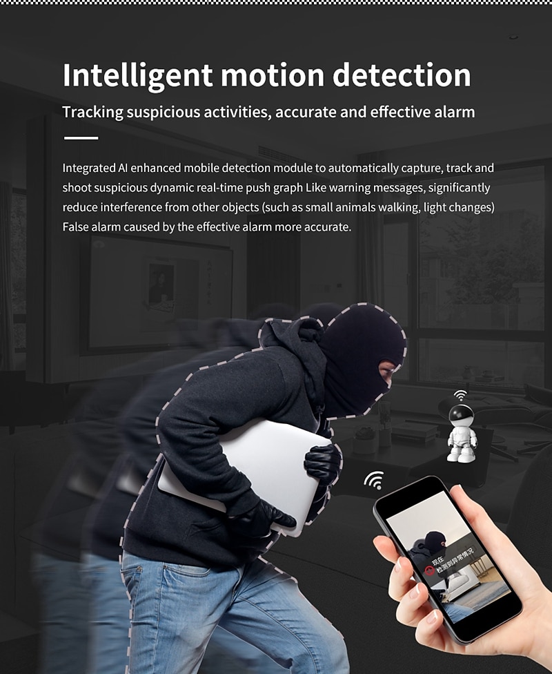 IP Camera 1080P Mini Wireless Motion Detection Remote Access IR-cut Indoor Support 128 GB 2025 - $73.99 –P9