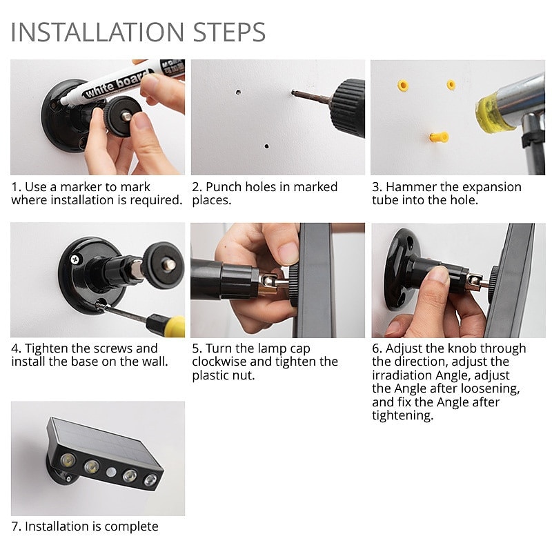 1/2pack 4000w led draaibare zonne-wandlamp buiten waterdicht draaibaar 270 groothoek pir menselijk lichaam bewegingssensor met beugel geschikt voor tuinpadverlichting straatverlichting 2025 - $33.99 –P13