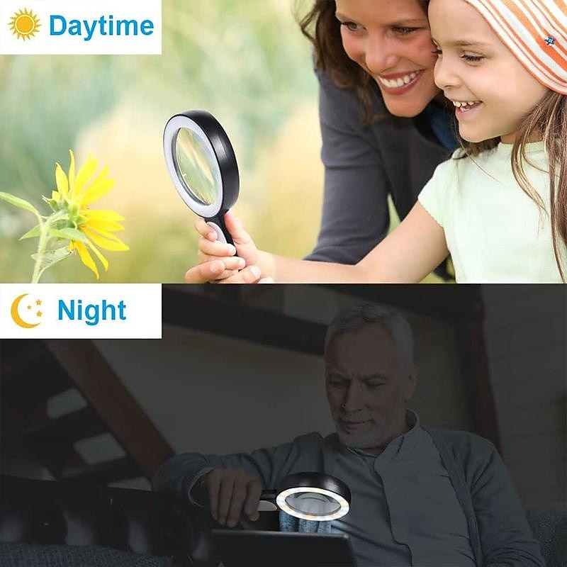 30X Handheld Reading Magnifying Glass Illuminated Magnifier Microscope Lens Jewelry Watch Loupe Magnifier With LED Light 2025 - $19.99 –P6
