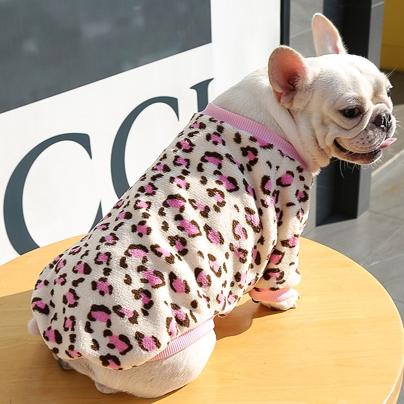 2026年 犬用 猫用 スウェットシャツ 動物 レオパード ファッション かわいいスタイル 冬 ソフト アウトドア カジュアル／普段着 犬用子犬服  コレクション – $17.99 –P6
