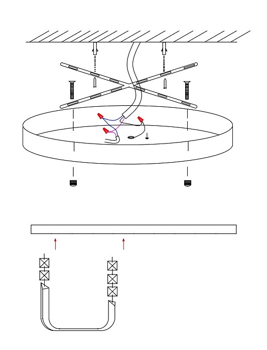 50cm 60cm 80cm luces de techo cristal diseño de círculo único araña de metal morden lujo estilo nórdico dormitorio sala de estar araña led 110-120v 220-240v 2025 - $601.99 –P6