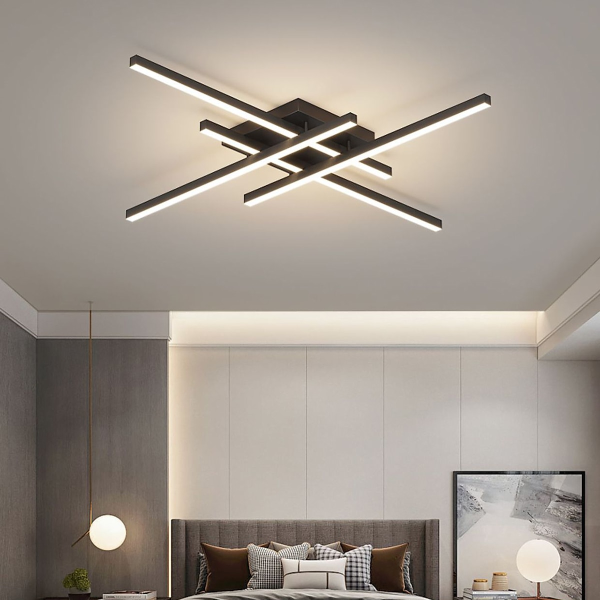 4-luz 6-luz 61/85/120 cm Diseño de racimo Diseño de línea Formas geométricas Luces de techo aluminio Lineal Geométrico Minimalista Acabados Pintados LED Moderno 110-120V 220-240V 2025 - $129.99 –P2