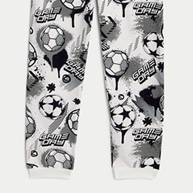 Pojkar 3D Fotboll Pyjamas set Långärmad 3D-tryck Höst Vinter Aktiv Häftig Dagligen Polyester Barn 3-12 år Rund hals Hem Casual Inomhus Normal 2025 - $16.49 –P5