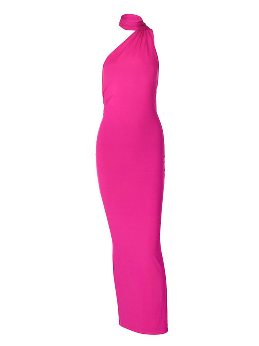 Femme robe blanche robe noire Robe de bal Ruché Dos Nu Une Epaule Sans Manches robe demoiselle d honneur Occasion spéciale Noir Blanche Printemps Hiver de 2025 ? $33.99 –P13