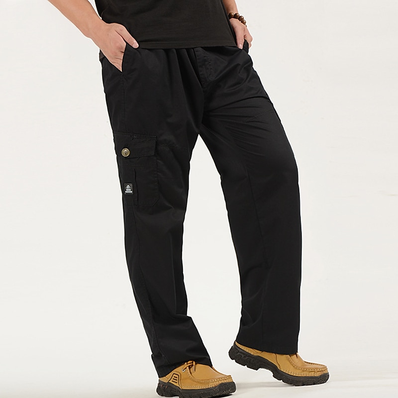 Per uomo Pantaloni cargo Pantaloni militari Tasche Liscio Comfort Traspirante Esterno Giornaliero Per uscire Di tendenza Informale Giallo dell'esercito Nero del 2026 a $29.99 –P4
