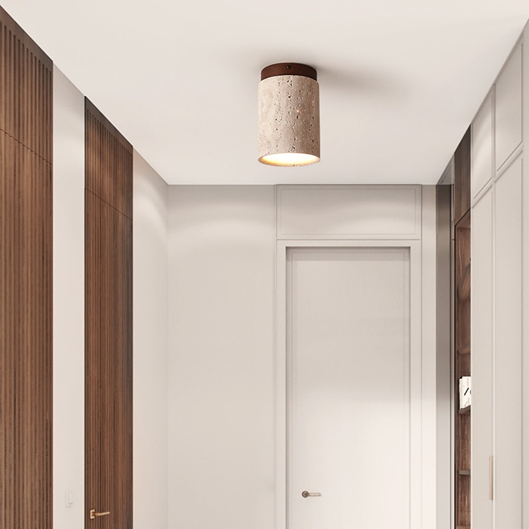 plafondlamp steen inbouw plafondlamp voor slaapkamer woonkamer hal keuken, moderne trommellamp dichtbij plafond 110-240v 2025 - $143.99 –P8