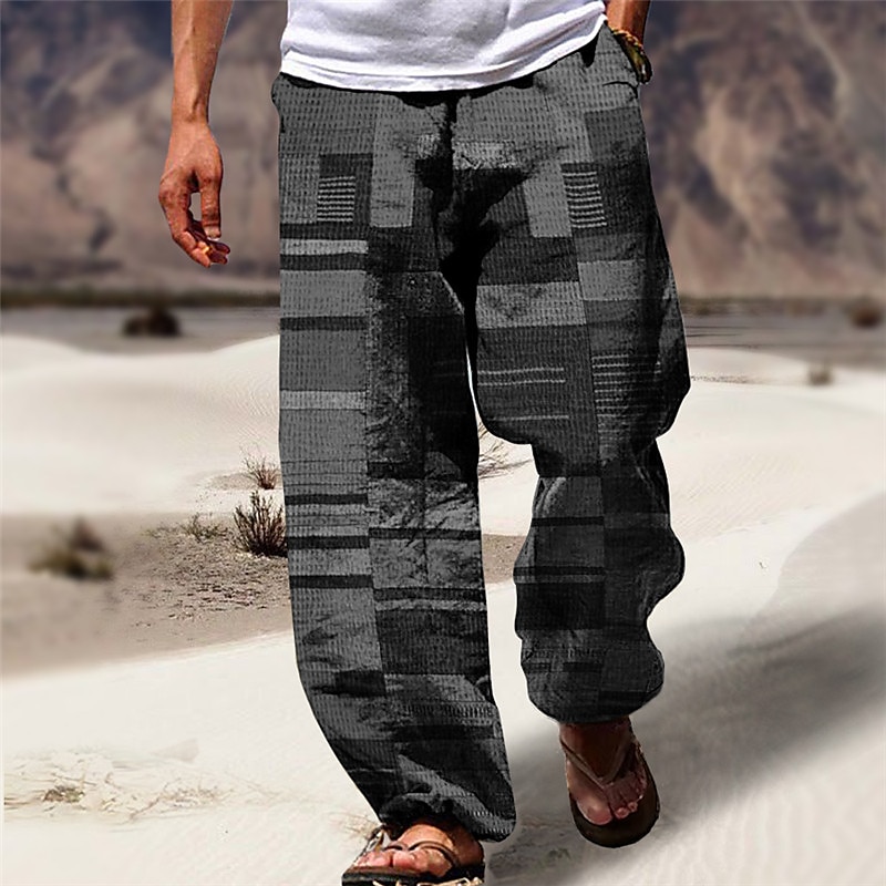 Banda Informale Per uomo Stampa 3D Pantaloni Esterno Strada Per uscire Poliestere Giallo Viola Arancione S M L Vita normale Elasticità Pantaloni del 2025 a $25.99 –P5