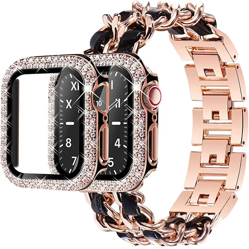 Banderolă Sport Compatibil cu Curea de ceas Apple Watch 38mm 40mm 41mm 42mm 44mm 45mm cu Case Oțel inoxidabil Curea de ceas de schimb pentru iwatch Series 9 8 7 6 5 4 3 2 1 SE 2025 - $19.99 –P8