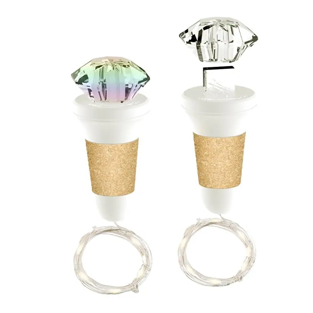 USB Rechargeable Diamond Cork Light String LED Copper Wire Light Holiday Decoration Light Christmas Atmosphere Light LED Light String Decoration Light 2025 - $17.99 –P7