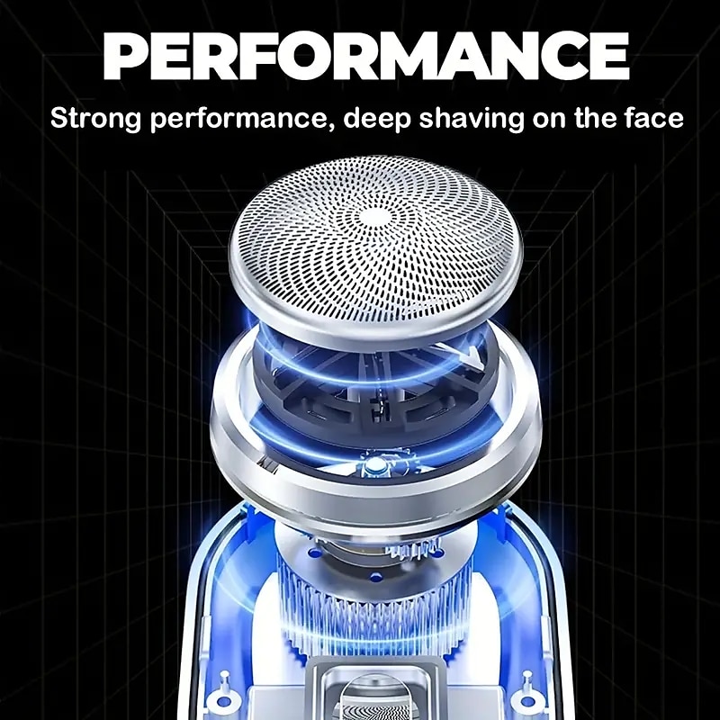 Rechargeable Waterproof Electric Shaver with Mini Trimmer and Reciprocating Cutter Head for Men - Perfect for Beard Shaving and Grooming 2025 - $20.99 –P7