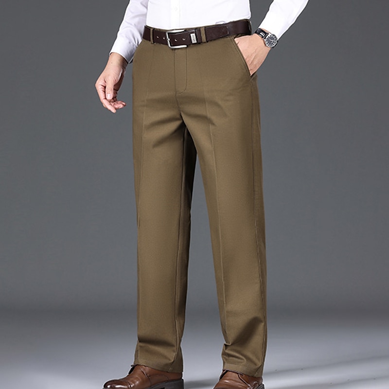 Per uomo Pantaloni Chino Pantaloni chino Tasche Liscio Comfort Traspirante Esterno Giornaliero Per uscire Di tendenza Informale Nero Cachi del 2025 a $32.99 –P2