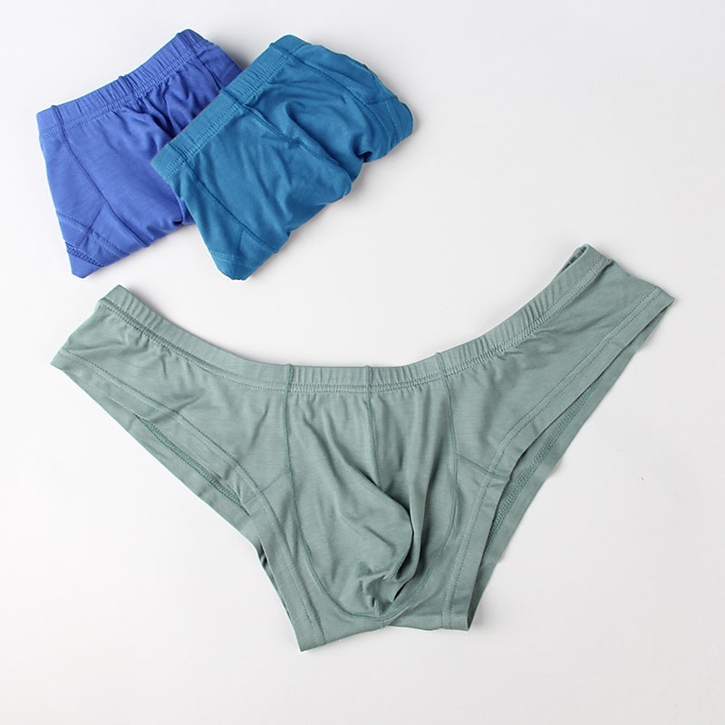 Men's 3 Pack Boxer Briefs Underwear Modal Washable Comfortable Solid Color Low Rise Black Dark Gray 2025 - $19.49 –P5