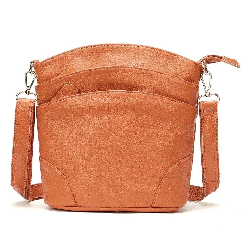 Waterproof and Wear-resistant Genuine Leather Crossbody Bag for Women - Versatile Multi-layer Shoulder Bag with Clutch Design 2025 - $42.99 –P8
