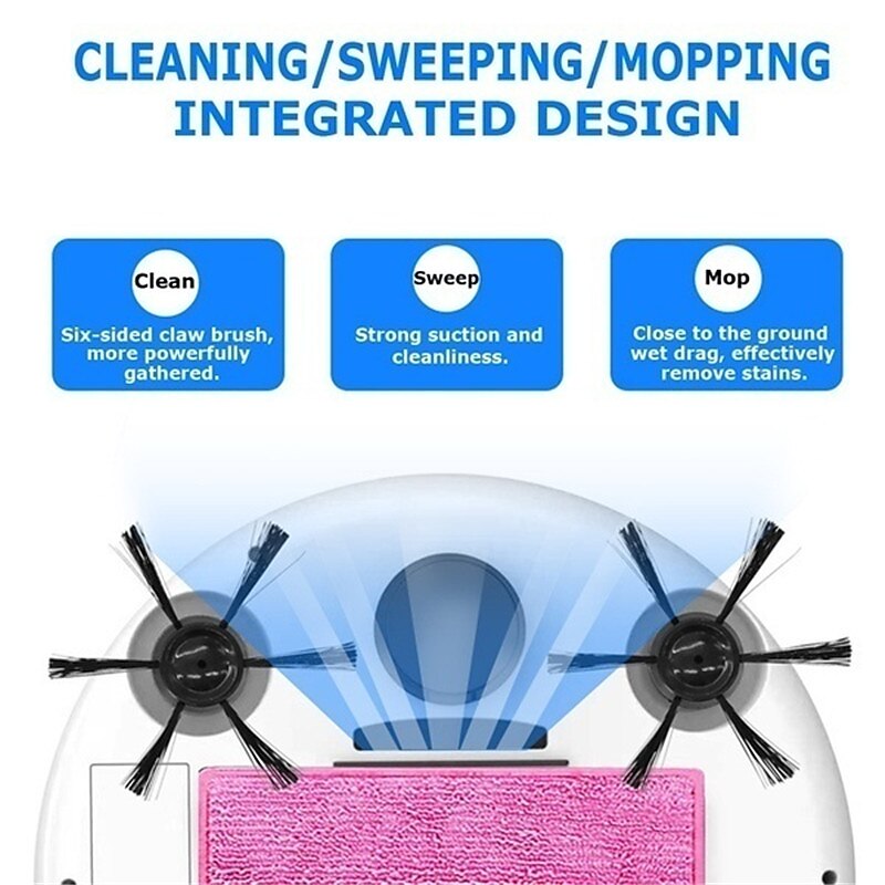 3-in-1 Auto Sweeping Robot 1800PA Strong Suction Smart Floor CleanerRechargeable Smart Sweeping Robot Dry Wet Sweeping Vacuum Cleaner Strong Suction Robot Cleaner for Home 2025 - $44.99 –P7