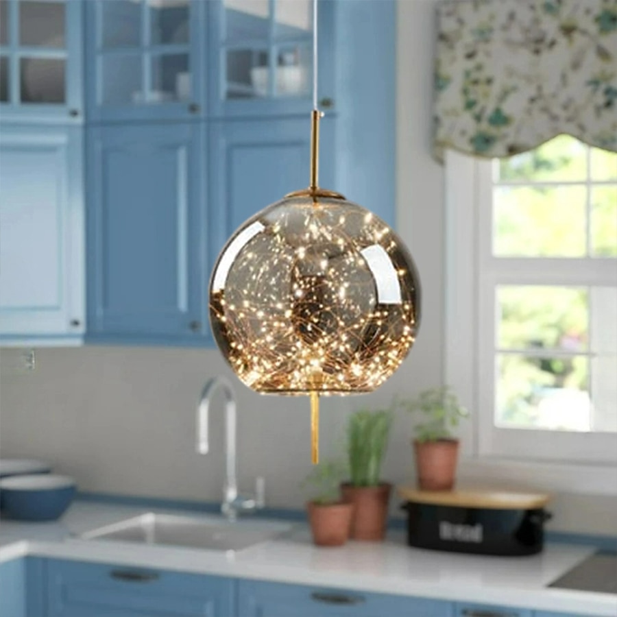 Żyrandol z kryształkami gipsowymi, metalowy, led, globle design, lampa wisząca, nordycki, luksusowy, nowoczesny, kreatywny, wiszący bar, sypialnia, lampka nocna, gabinet, lampa wisząca 2026 - $148.99 –P16