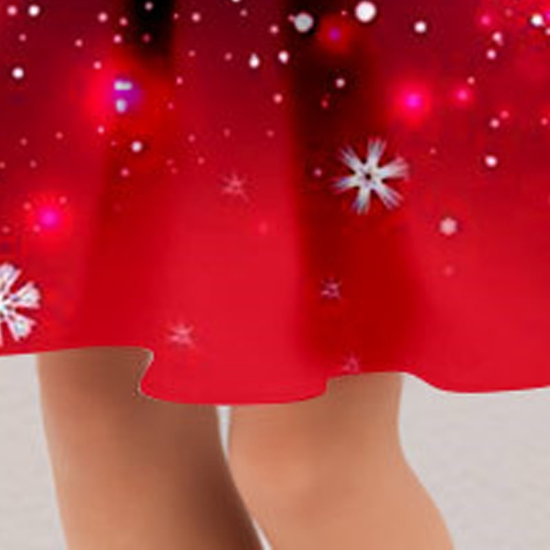 Girls' 3D Snowflake Dress Snowflake Dress Long Sleeve 3D Print Fall Winter Vacation Sports & Outdoor Daily Cute Casual Beautiful Kids 4-12 Years Casual Dress A Line Dress Above Knee Regular Fit 2025 - $17.49 –P6