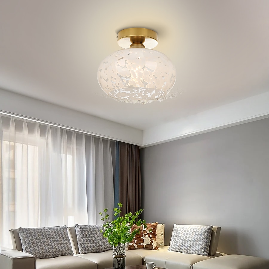 plafoniera in vetro semi-incasso plafoniera per camera da letto soggiorno corridoio cucina, moderna lampada a tamburo vicino al soffitto 110-240v del 2026 a $115.99 –P7