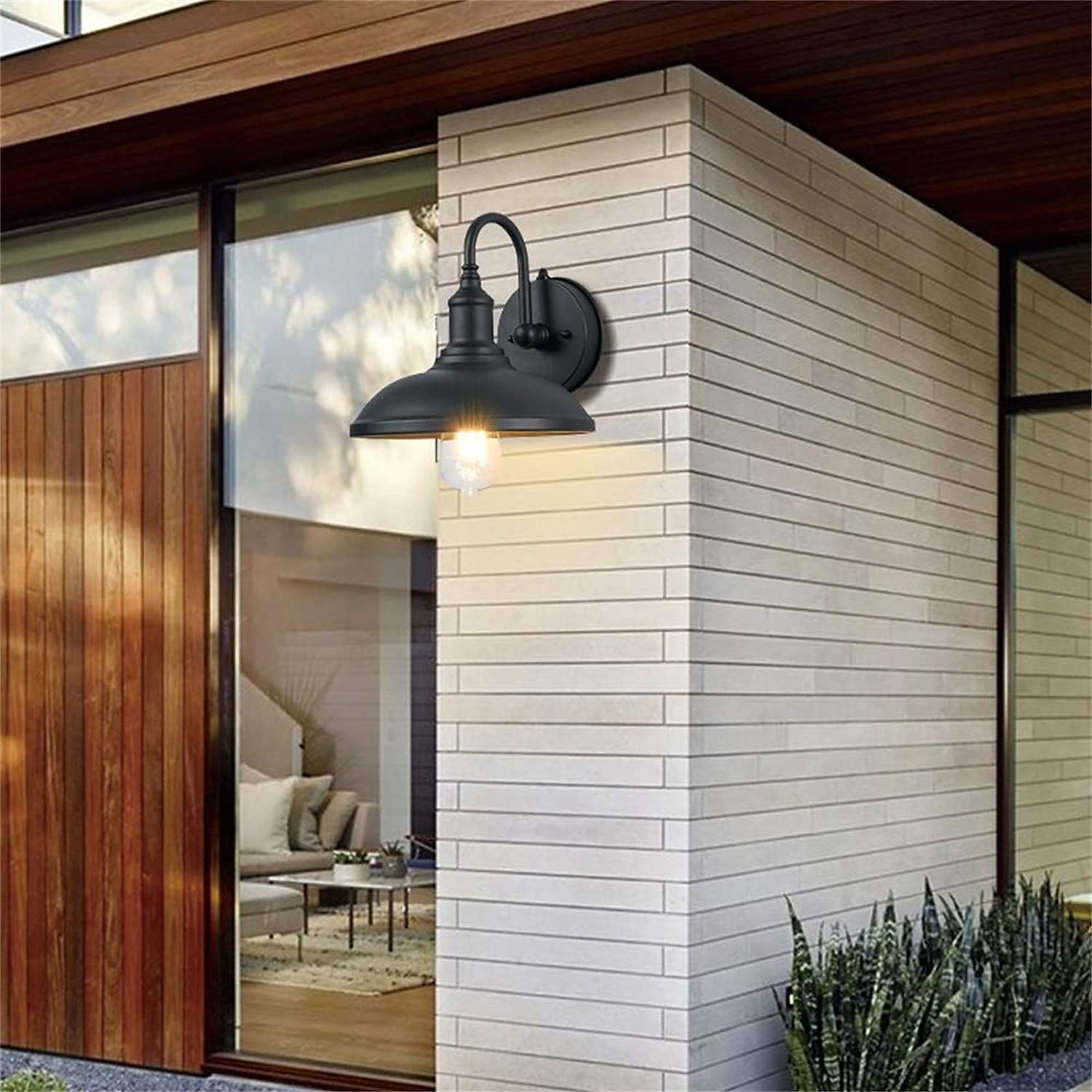 lampada da esterno per fienile con sensore dal tramonto all'alba applique da parete per esterni da 12,3 pollici lampada per montaggio a parete per fattoria lampada esterna a collo di cigno lanterna da del 2025 a $116.99 –P9