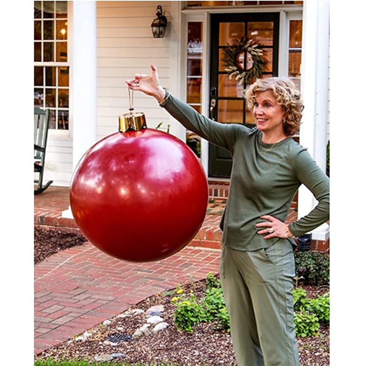 juleballonger oppblåsbar leke juledekor utdørs leker god jul oppblåsbar ball oppblåsbar juleball ornament jul utendørs dekorasjon ball dekorasjon 2025 - $13.99 –P2