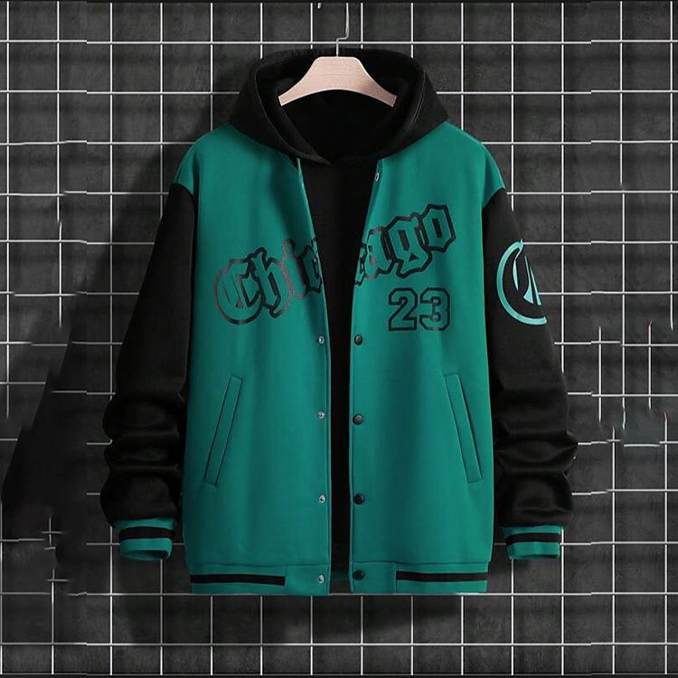 Voor heren Bomberjack Overgangsjack Varsity-jas Buiten Vakantie Warm Knop Zak Herfst Winter Kleurenblok Modieus Streetwear Opstaande boord Normaal Appel Groen Zwart Bordeaux Bruin Groen Jacks 2025 - $28.99 –P3