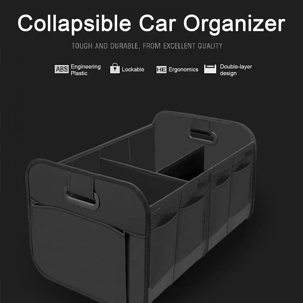 Trunk Organizer For Car, Collapsible Multi-Compartment Car Organizers Foldable And Waterproof, 600D Oxford Polyester, Suitable For Most Models 2025 - $59.99 –P5