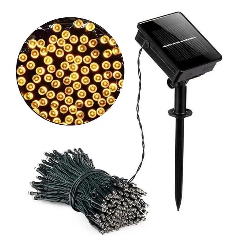 lumini solare de Crăciun în aer liber – 30-1000 LED-uri sârmă verde, 8 moduri rezistente la apă pentru pomul de Crăciun, petrecere în grădină 2025 - $11.49 –P6