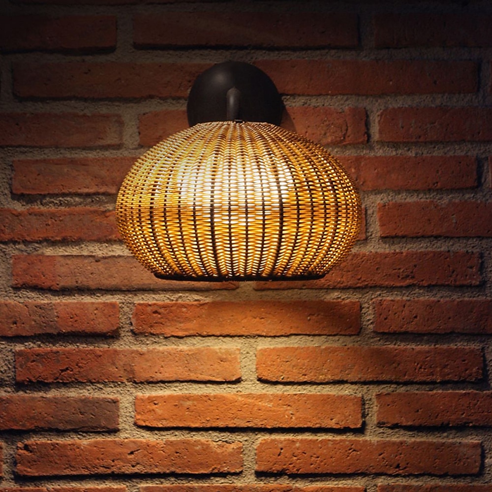 Lâmpada de parede led para exterior, rattan, à prova d'água, ip65, iluminação para pátio, jardim, 110-240v de 2026 por $350.69 –P3