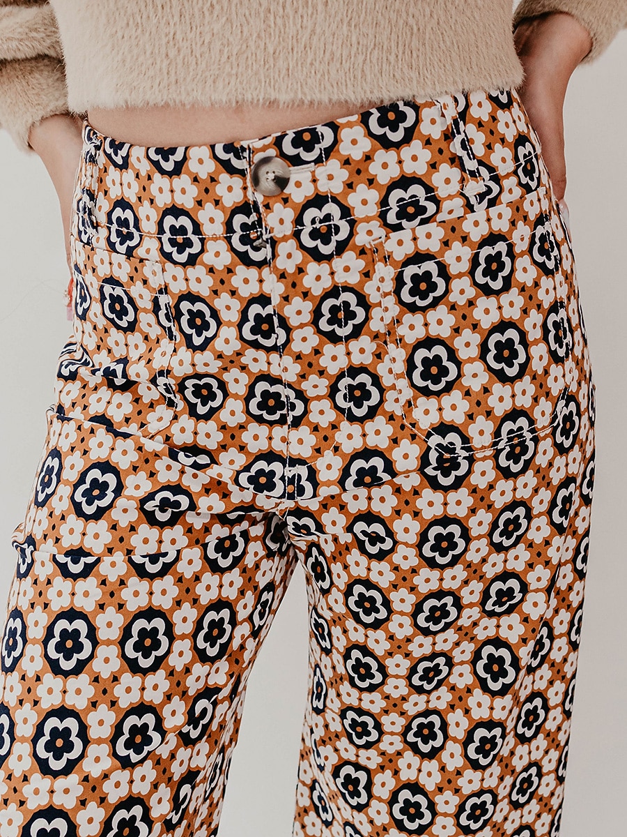 Cotton High Waist Cropped Pants 2026 - E£6352.83 –P5
