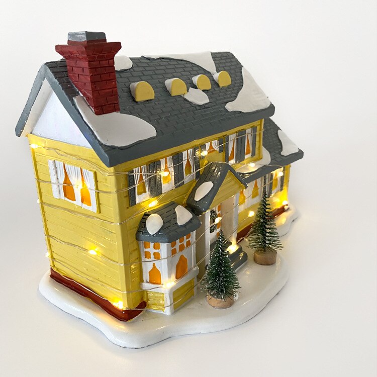 Figura de resina de farolillo nacional de Navidad, casa de vacaciones pintada a mano, regalo de exhibición de pueblo, decoración del hogar de Navidad, regalo de Navidad 2025 - $13.99 –P4
