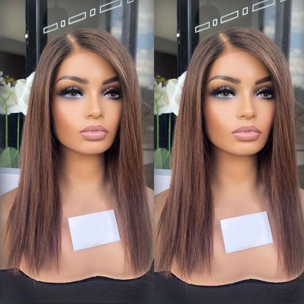 Capelli umani di Remy 13x4 Pizzo Frontale Parrucca Taglio scalato Brasiliano Diritto serico Multicolore Parrucca 130% 150% Densità dei capelli con i capelli del bambino Capelli schiariti 100% Vergine del 2026 a $245.19 –P4