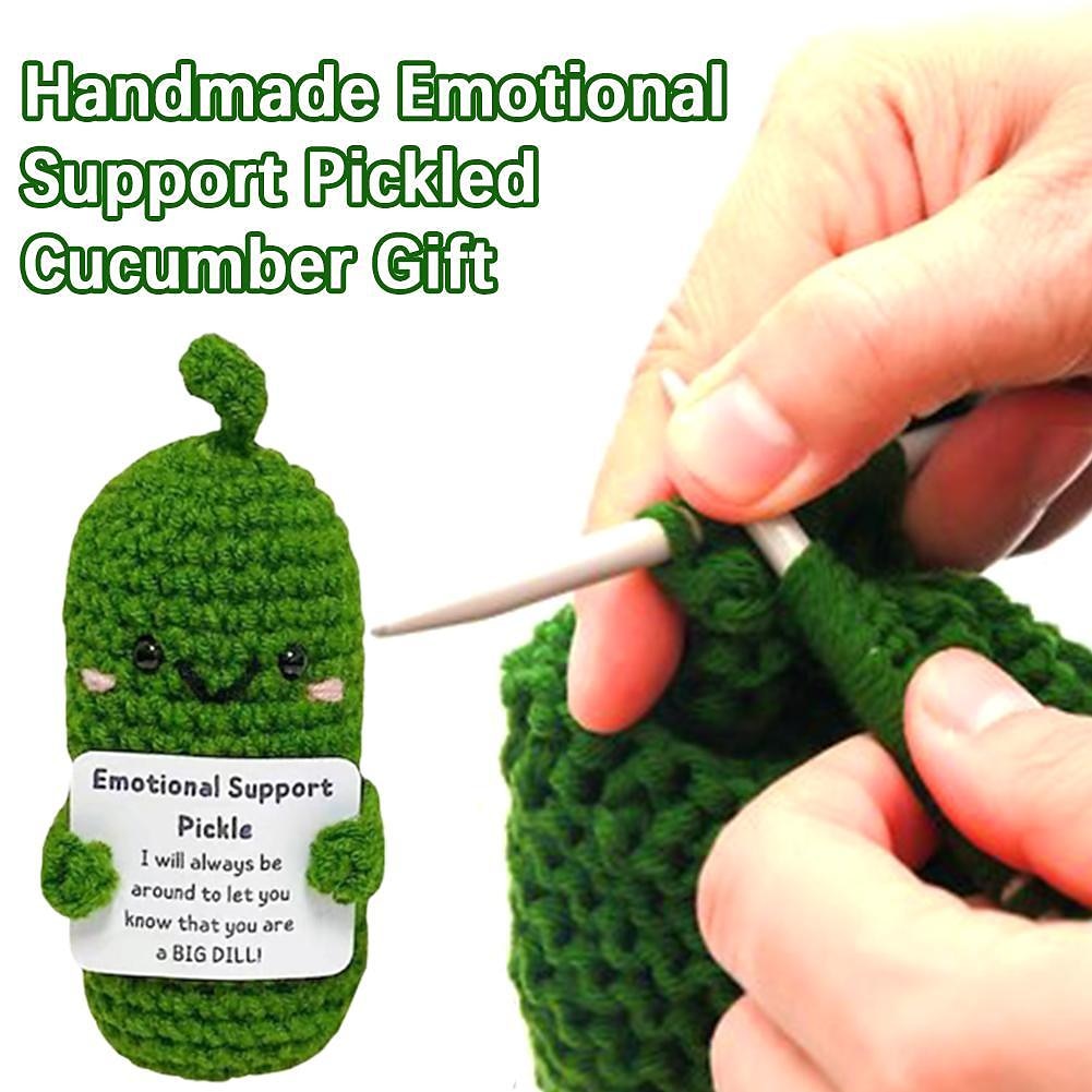 Handmade Emotional Support Pickled Cucumber Gift Crochet Emotional Support  HOT