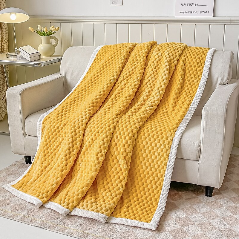 myk komfort kaste sofa teppe stereoskopisk lite rutenett teppe til sofa stol sofa stue bursdagsgave og hjemmeinnredning bærbart bil reisetrekk teppe 2025 - $21.99 –P11