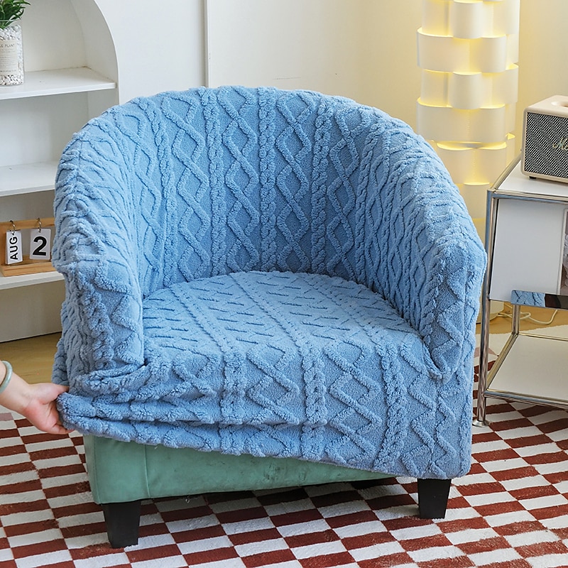 Housse de chaise club en polaire housse de chaise tonneau housse de chaise de baignoire extensible douce pour salon et chambre à coucher, protection de fauteuil lavable et amovible, protection de de 2025 ? $36.99 –P14