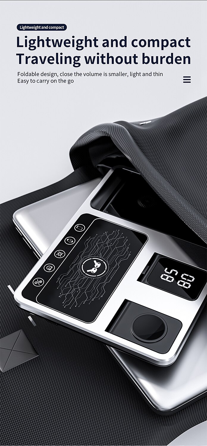 Wireless Charger 30W Output Power Wireless Charging Station Foldable Charging Station CE Certified Fast Wireless Charging MagSafe 4 in 1 For Compatible with any wireless charging enabled devices 2025 - $65.99 –P10