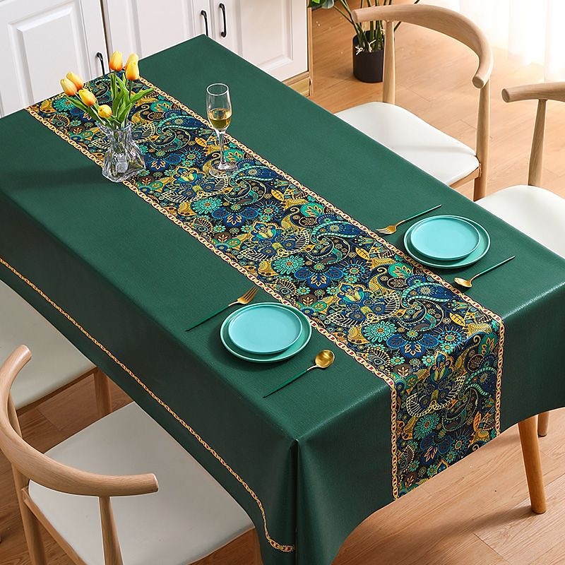 Waterproof Tablecloth PVC Oilproof Rectangle Table Cloth Table Cover for Party, Family Dining, Restrant 2025 - $11.49 –P22
