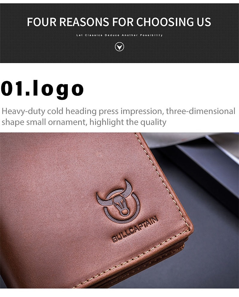 1 шт., мужской кошелек из коровьей кожи капитана большой емкости, кожаный кошелек для водительских прав, утолщенный модный брендовый кошелек с несколькими картами 2026 - $26.99 –P7