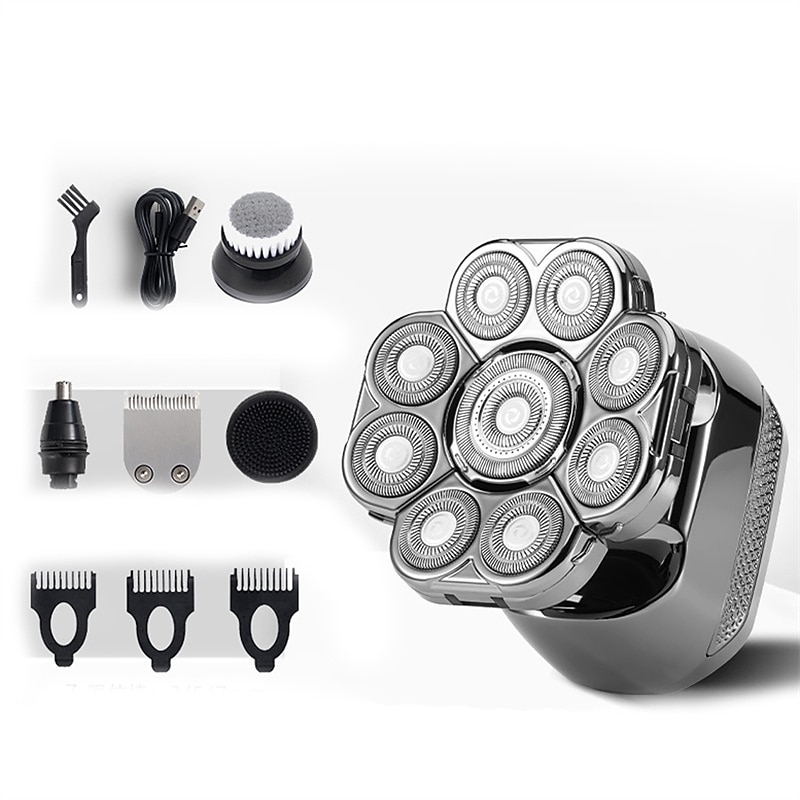 rasoio elettrico da uomo rasoio con testina staccabile rasoio impermeabile tagliacapelli ad aspirazione magnetica trimmer per naso del 2025 a $63.99 –P9