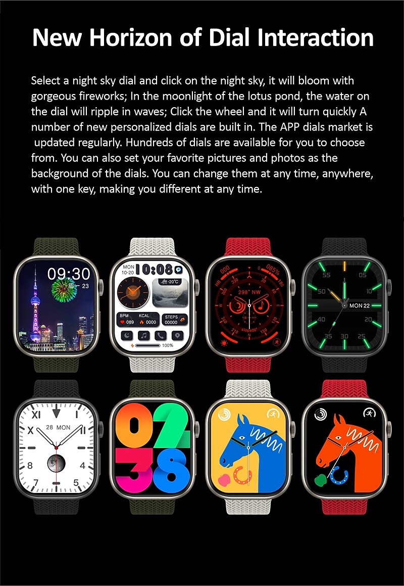 HK9 PRO MAX Smart Watch 2.02 inch Smartwatch Fitness Running Watch Bluetooth Pedometer Call Reminder Fitness Tracker Compatible with Android iOS Women Men Long Standby Hands-Free Calls Message 2025 - $59.99 –P14