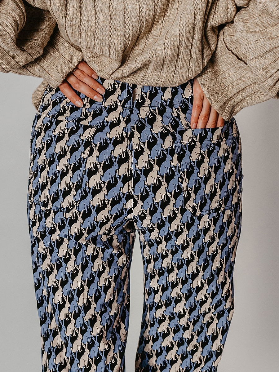 Cotton High Waist Cropped Pants 2026 - E£6352.83 –P14