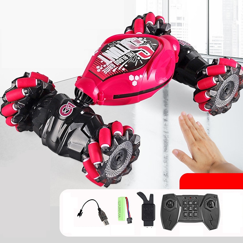 Coche de juguete con sensor de gestos 4wd, vehículo todoterreno con rotación de doble cara, giro 360 con luz y música, coche de juguete de cumpleaños, coche rc controlado a mano, festival, regalo de 2025 - $12.99 –P2