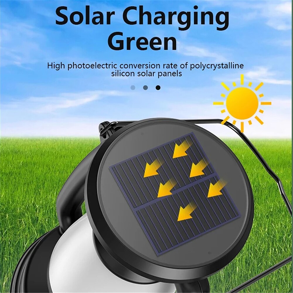 New Retro Lamp Tri-Color Led Stepless Dimming Light Source Portable Hanging Solar Charging USB Camping Outdoor Lighting 1PC 2025 - $30.99 –P7