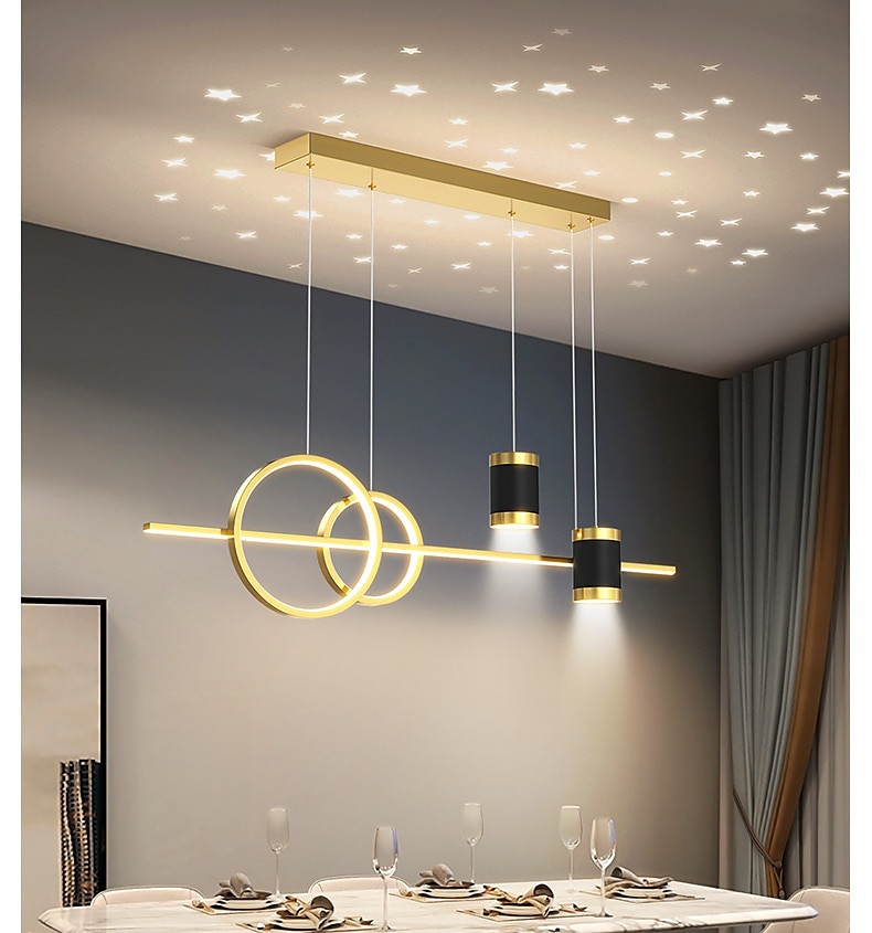 lampada a sospensione a led 100 cm dimmerabile design a grappolo forme geometriche lampada a sospensione in pvc classico elegante in lega di zinco contemporaneo moderno 110-240v del 2025 a $399.99 –P9