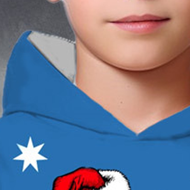 Jul Pojkar 3D jultomten Huvtröja Pullover Långärmad 3D-tryck Höst Vinter Mode Streetwear Häftig Polyester Barn 3-12 år Utomhus Ledigt Dagligen Normal 2025 - $16.99 –P8