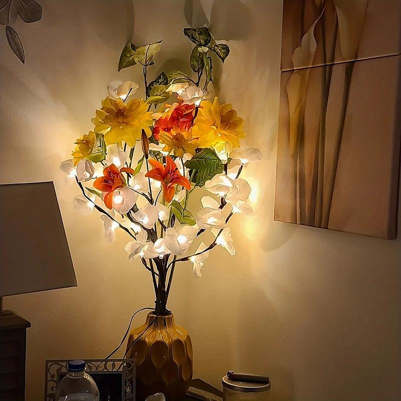 1 branche de saule blanc à 20 LED - Parfait pour la maison, le jardin, les mariages, Noël et la décoration de vacances - Sans pile. de 2025 ? $12.49 –P3