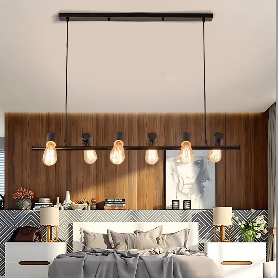 lampada a sospensione a led linea design 100/120 cm metallo stile artistico lampadario moderno moderno semplice nordico minimalista luce ristorante di lusso lungo tavolo da bar sala da pranzo 110-120 del 2025 a $349.99 –P7