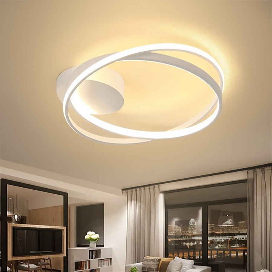 Luz de techo LED, lámpara de techo con luz empotrada de diseño circular regulable, adecuada para dormitorio, sala de estar, comedor, ac110v ac220v 2025 - $201.49 –P5