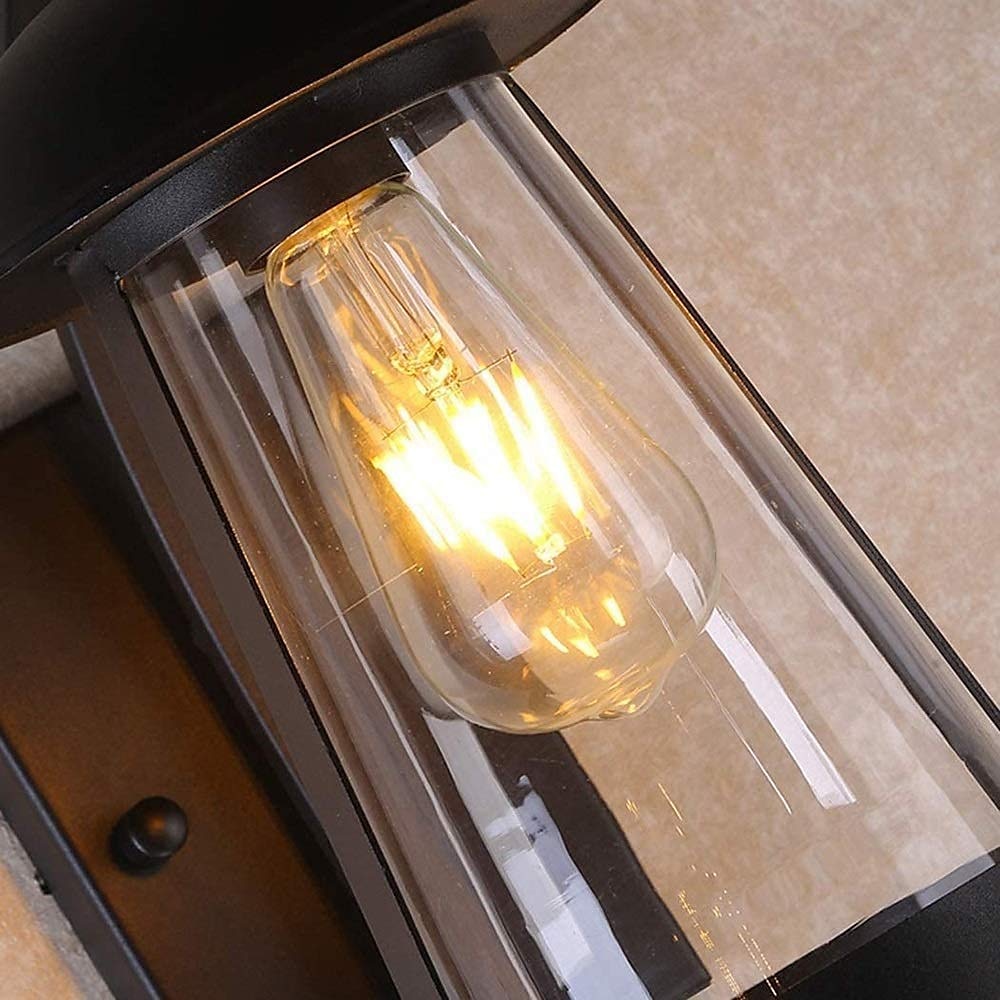 Aplique de pared impermeable, lámpara de pared antigua resistente a la intemperie, lámpara de pared LED para exteriores con pantalla de vidrio, aplique de pared de metal con casquillo e27 110-240v 2025 - $199.99 –P8