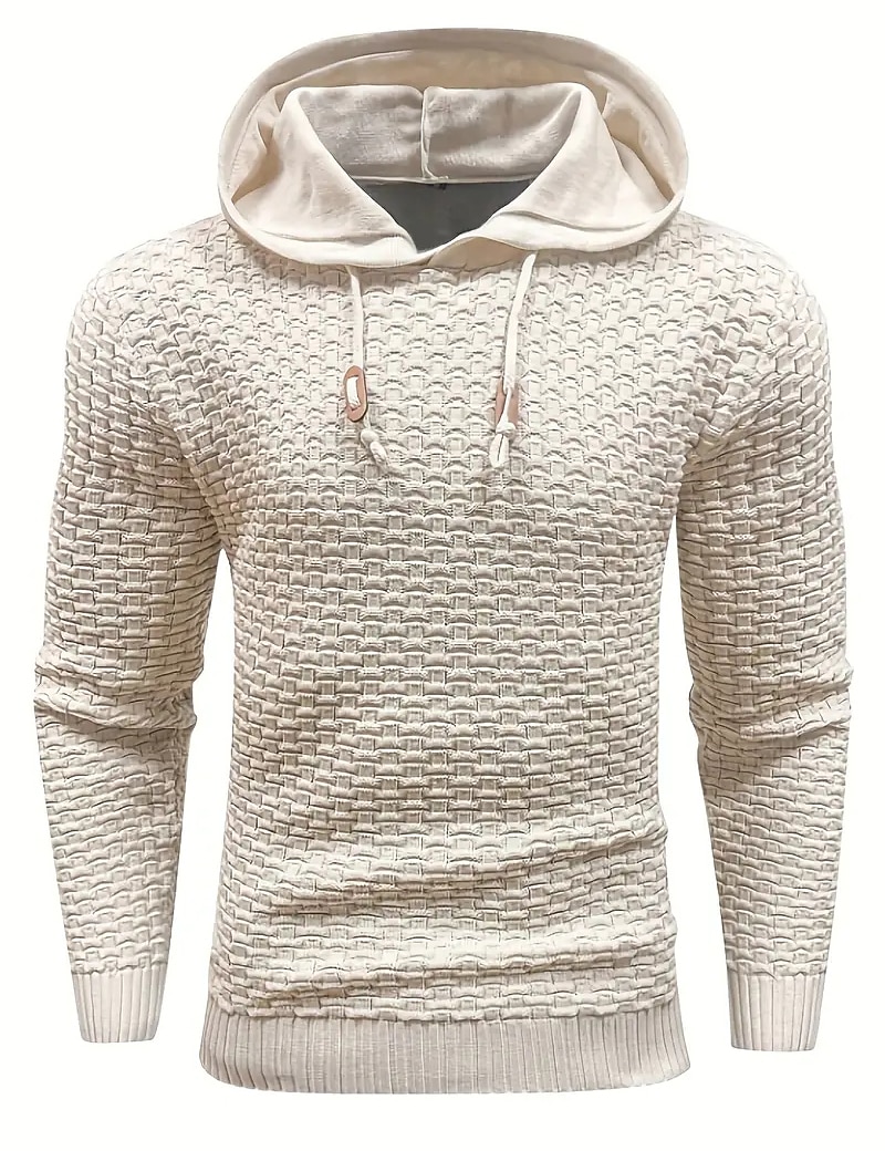 Per uomo Pullover Maglione A coste Maglia Standard A cordoncino Classico Liscio Con cappuccio Contemporaneo moderno Ufficio Da tutti i giorni Abbigliamento Inverno Nero Beige M L XL del 2026 a $19.99 –P13