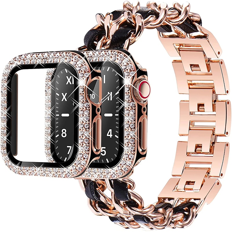 Banderolă Sport Compatibil cu Curea de ceas Apple Watch 38mm 40mm 41mm 42mm 44mm 45mm cu Case Oțel inoxidabil Curea de ceas de schimb pentru iwatch Series 9 8 7 6 5 4 3 2 1 SE 2025 - $19.99 –P1