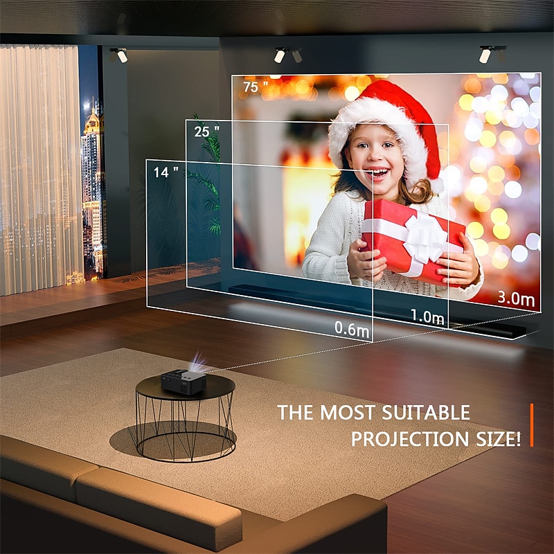 YT100 Mini Projector Wireless WIFI Display Screen Mirror with iOS and Android Smartphones Support USB Input Pocket Projector for Classic Movie Kids Animation 2025 - $63.99 –P11
